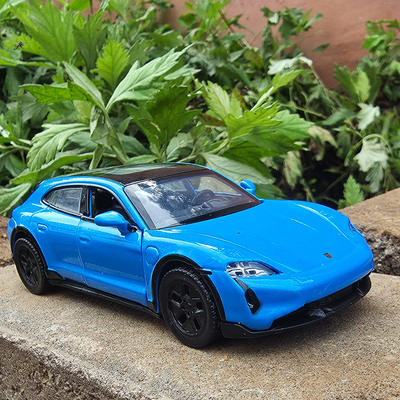 新款 1/36保时捷Taycan合金汽车模型声光玩具跑车仿真车开门