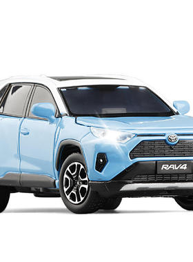 新款1/32 2020 RAV4荣放合金汽车模型六开声光转向减震玩具越野车