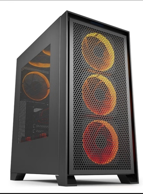 爱国者YOGO T21黑色 电脑台式主机箱 多网孔散热ATX主板/360水冷