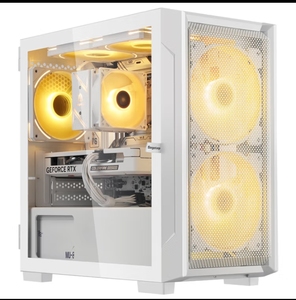 鑫谷卓灵1白色机箱小型风冷散热家用办公游戏桌面台式电脑主机箱