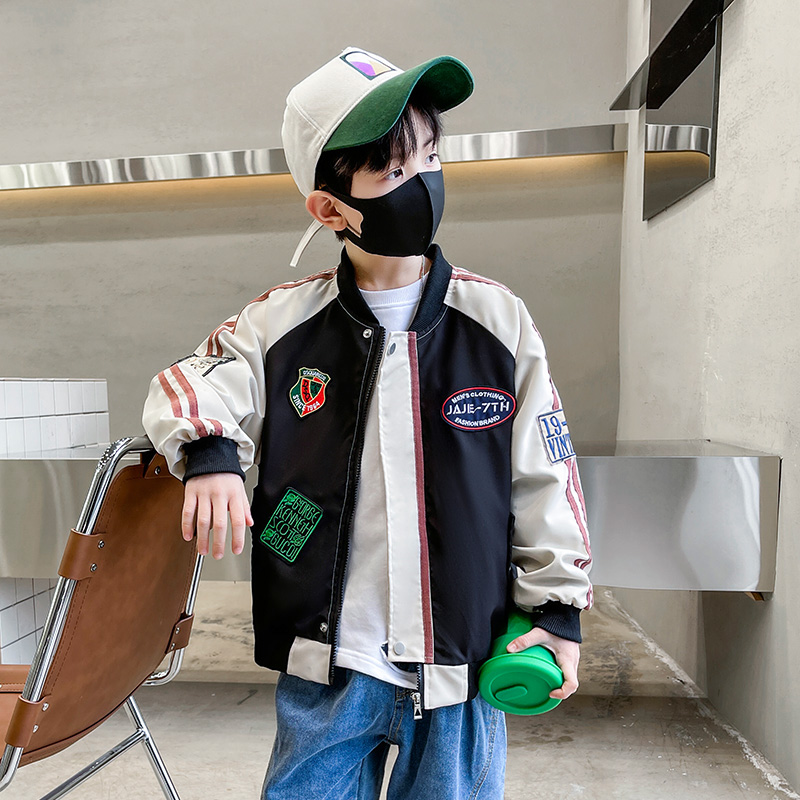 男童春秋款棒球服夹克上衣