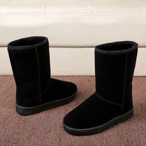 东北雪地靴百搭冬季韩版时尚中筒男大码44码靴保暖棉鞋加绒加厚