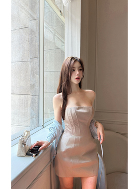 林悠 定制【ef3k+定染显白优雅奶盐蓝绑带镂空花纹v领针织上衣】