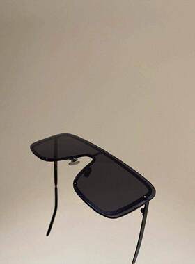 巨显脸小无边框设计方款墨镜