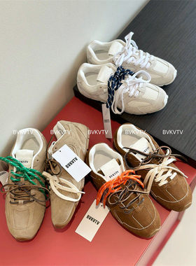 Annie Nie~25新款休闲复古系带阿甘鞋休闲运动鞋女德训鞋