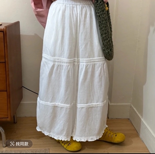 花苞裤/ 麻！ 打揽花边宽松休闲裤