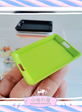 DOLLHOUSE 食玩场景 娃娃屋配件迷你餐盘面包托盘一个 5色选 D270