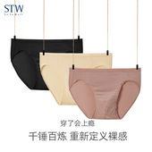 内裤 超薄裸感中腰商务内裤 窄边单层宽松大码 stw莫代尔男士 三角裤