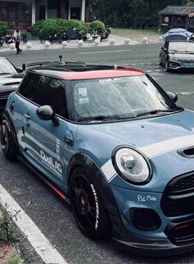 宝马MINI F54机盖贴纸拉花COOPER F56个性运动贴纸车头盖贴画JCW