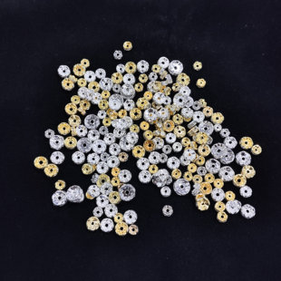 9102 50克 6-10mm金银混色铜隔片手工DIY配件