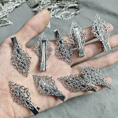 m621 银色发夹花片配件一斤约210 220个