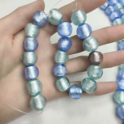 9331卡16银箔琉璃珠随机一条