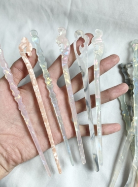 9036 18cm幻彩醋酸树脂发簪多款式随机10个 不止图片款式
