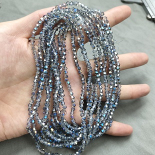 9425 4.5mm炫彩水晶尖珠10条