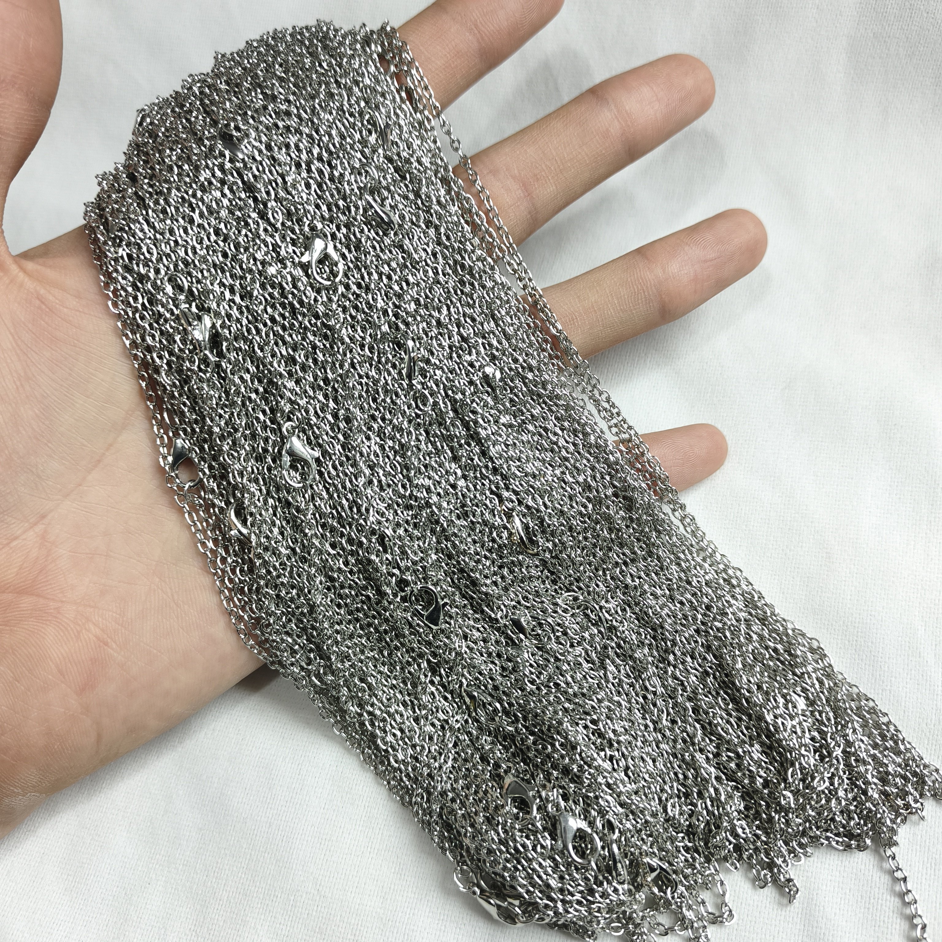 9346 50厘米长一捆120条银色链条,饰品/流行首饰/时尚饰品新,链条,淘宝优惠券,粉丝福利购,淘宝优惠卷