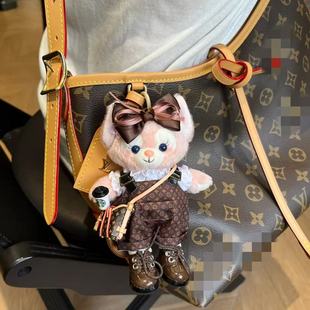 可爱英伦贝贝包包挂件车钥匙扣挂件毛绒公仔高级感闺蜜礼物