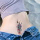 剖腹产蝶恋花纹身贴防水女逼真图腾遮疤痕刺青遮盖妊娠纹纹身贴纸