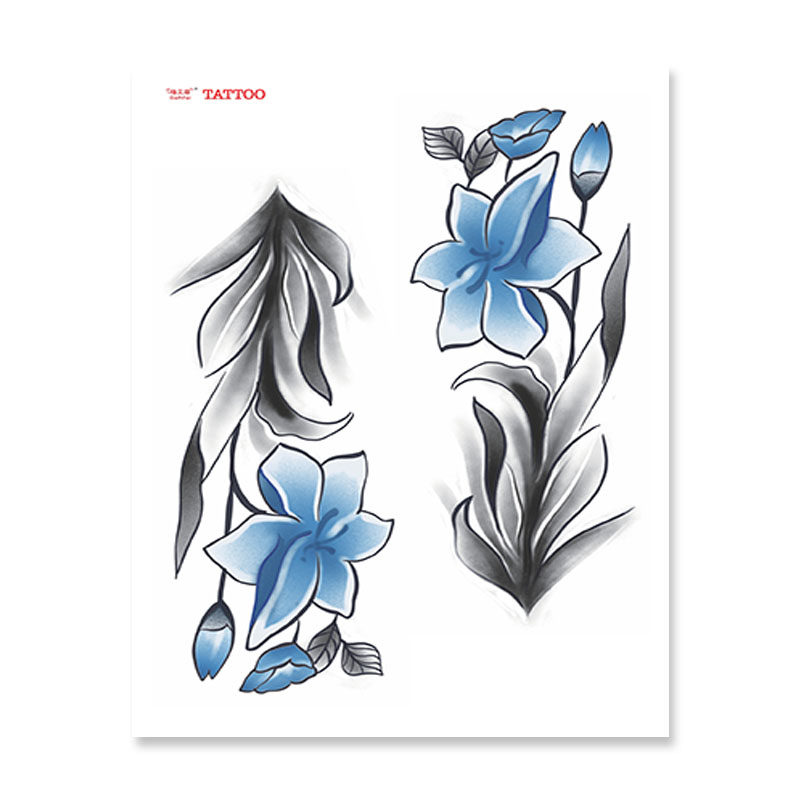 素花纹身贴纸防水女持久性感大腿手臂遮疤痕剖腹产竖遮瑕身体彩绘