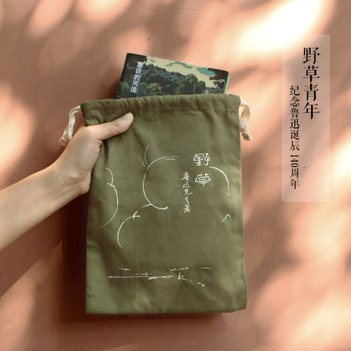 后浪鲁迅野草青年文创护书袋