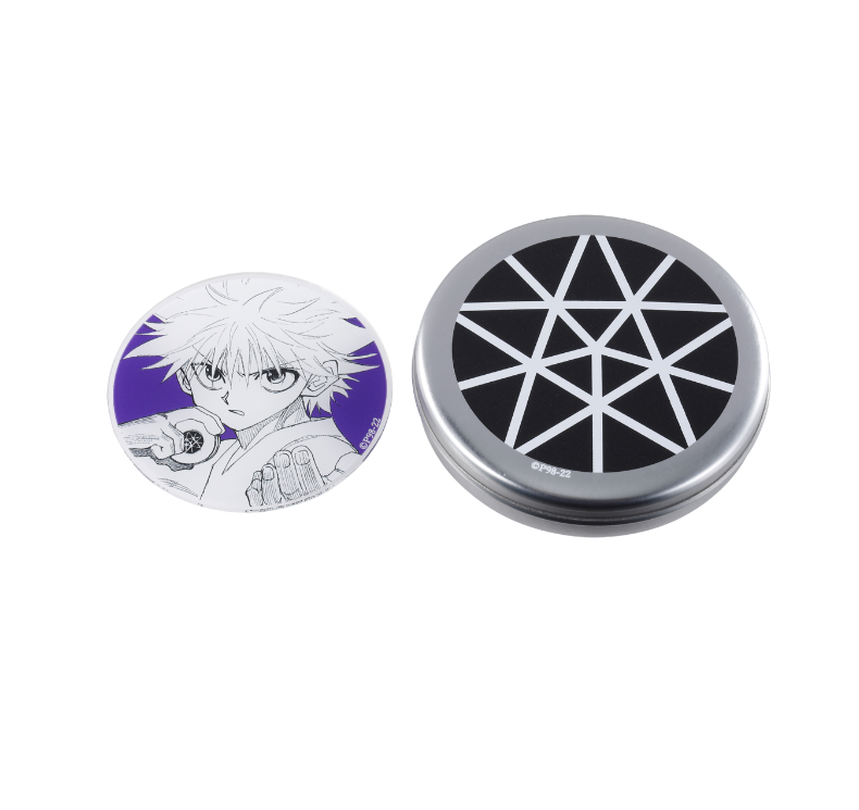 现货 全职猎人 富坚义博原画展限定 奇犽的悠悠风铁盒 亚克力贴纸