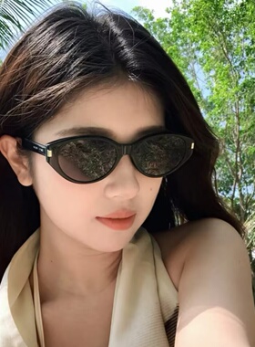 猫眼墨镜女款2026新款高级感方圆脸显脸小偏光镜防紫外线太阳眼镜
