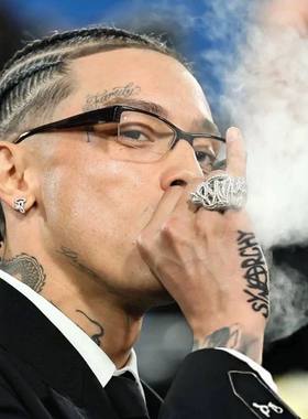 centralcee同款半框眼镜男斯文败类rapper方形窄框近视可配嘻哈说