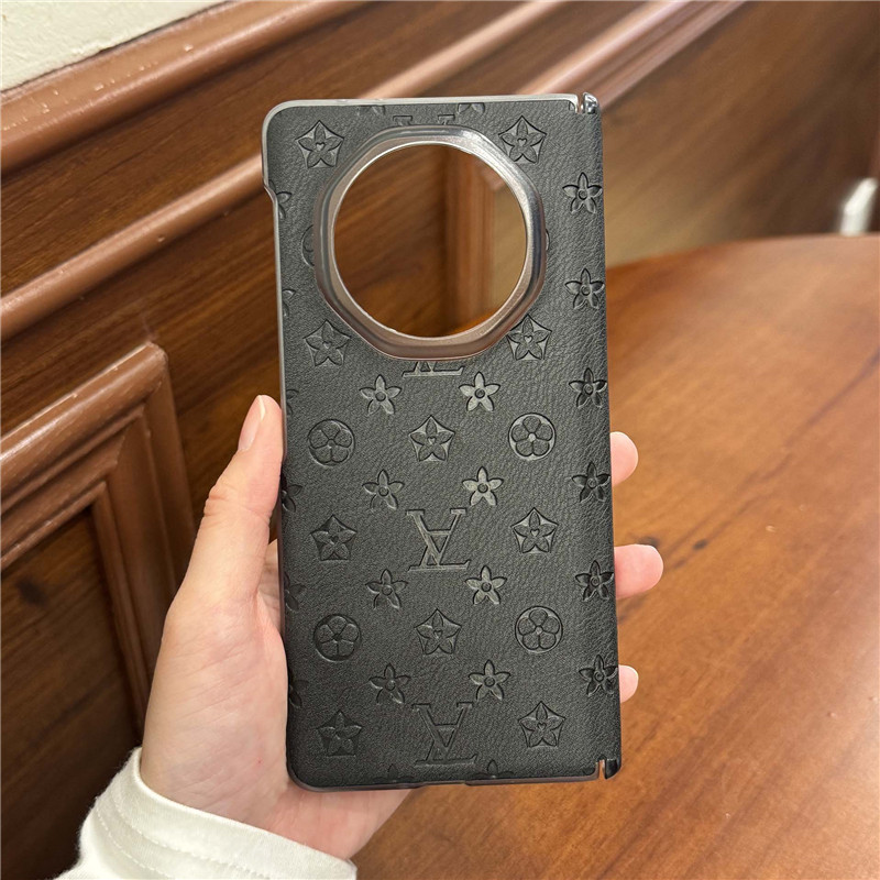 适用荣耀Magic V3手机壳折叠屏铰链v2保护壳大牌印花壳magicv3中轴全包超薄素皮majic外壳vs3保护套vs2后盖