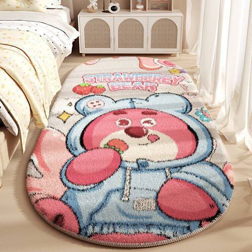 卡通仿羊绒地垫床边毯