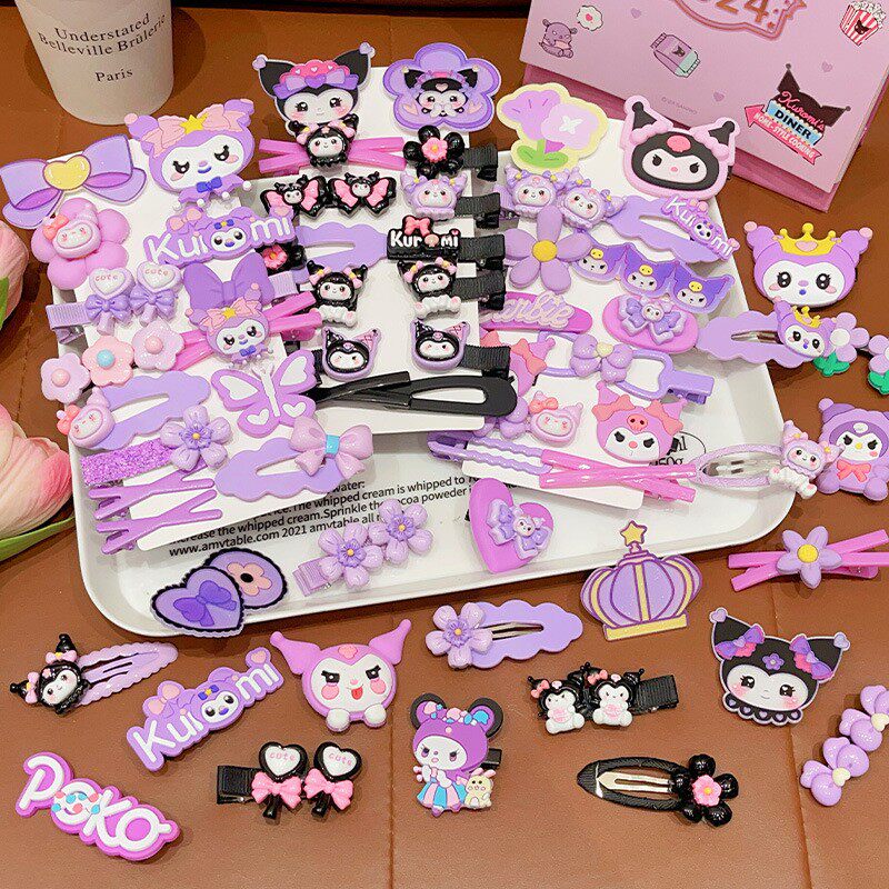 卡通发夹儿童库洛米系列配饰女童甜美可爱发卡小女孩前额侧边头饰