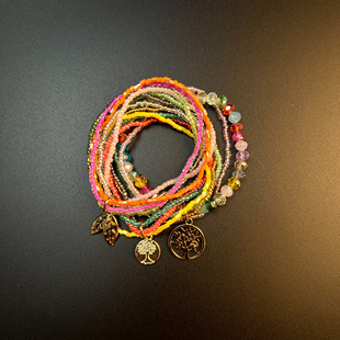 古着vintage复古Colorful Beaded Bracelet彩色手链手串