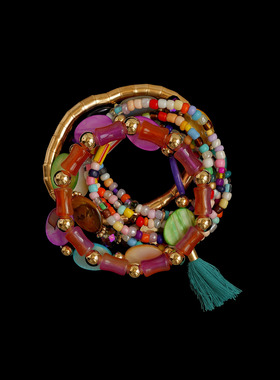 复古古着CelestialBead多层手