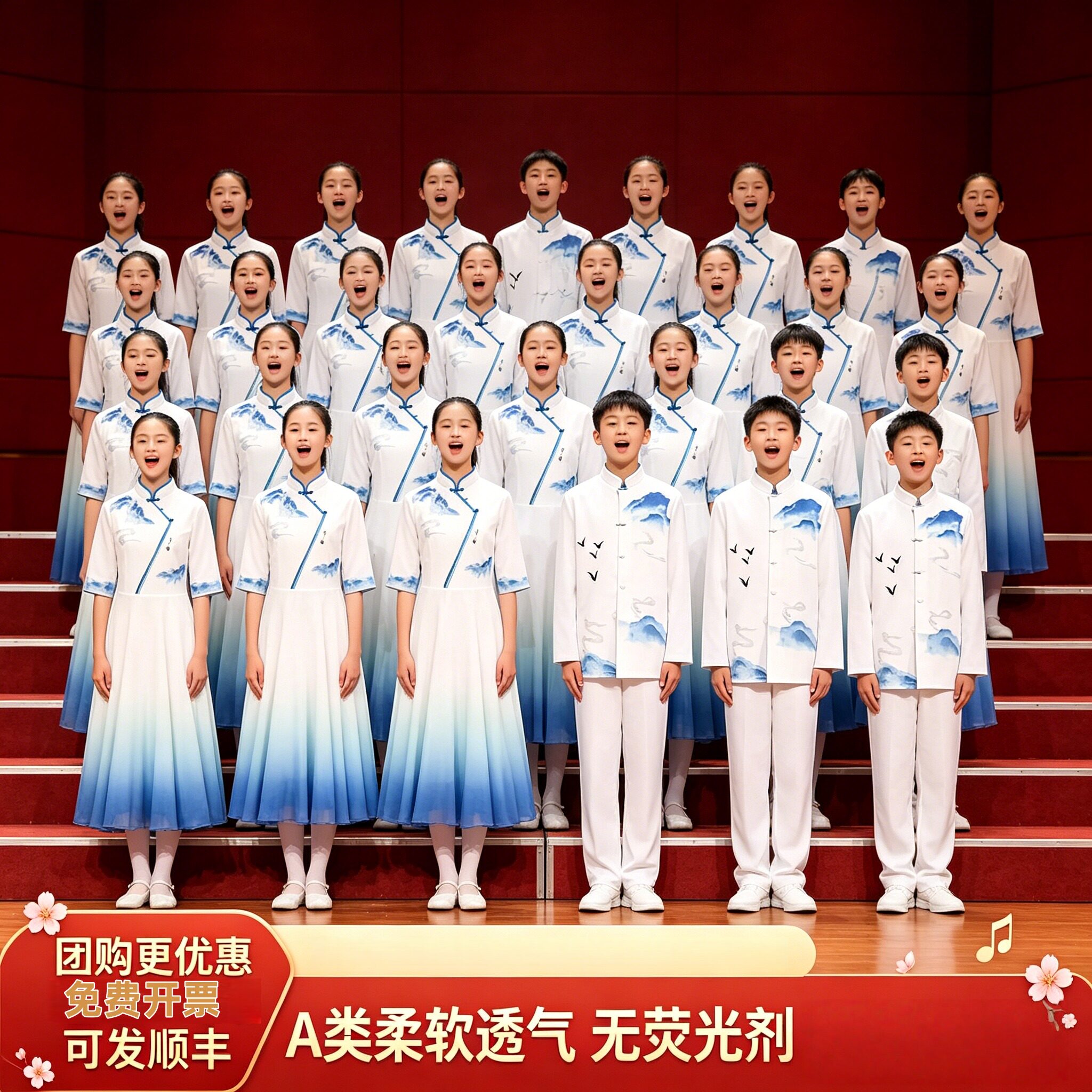 2026新款合唱朗诵女长裙演出服