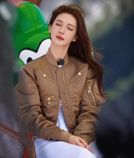 现在就出发金晨同款法式复古飞行员夹克短款小女冬季棒球服外套