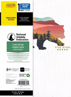 MEAD 84181 美德FIVE STAR美式一科目笔记本记事本8.5X11英寸