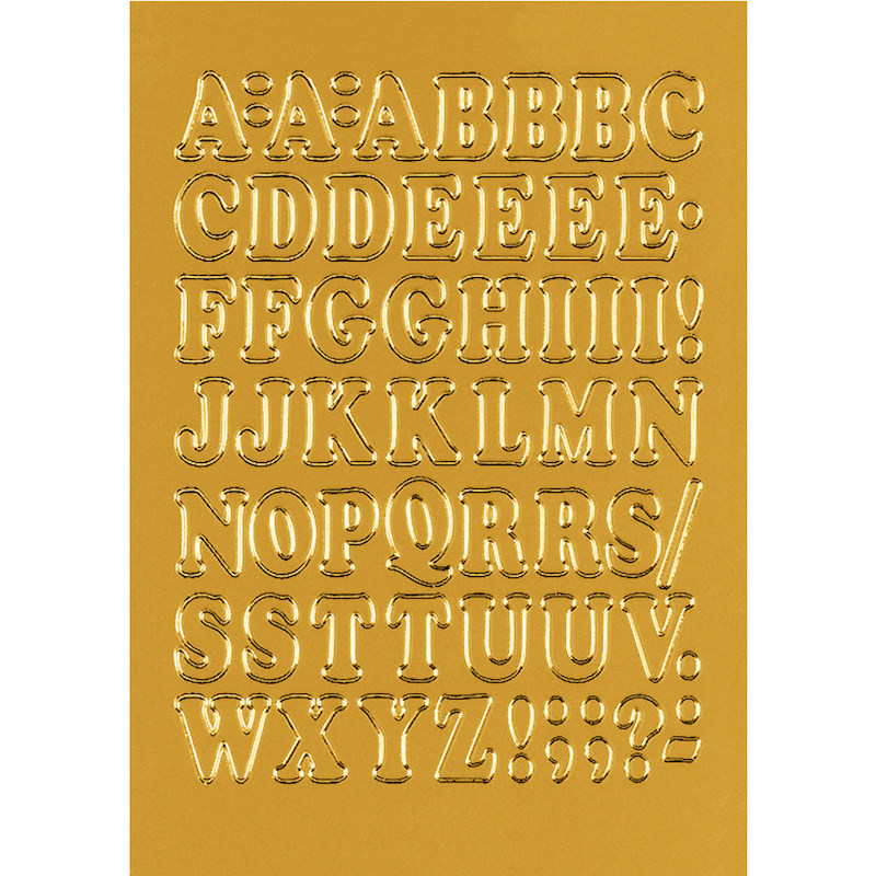 HERMA 4183 德国豪玛金色塑膜英文字贴纸塑膜英文字贴纸高12MM