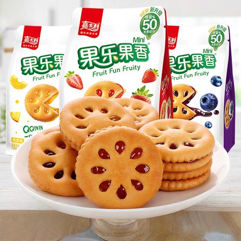 嘉士利果乐果香夹心果酱饼干早餐办公室休闲网红小吃代餐充饥零食