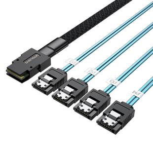 胜为mini SAS36P正接线 SFF8087转4SATA阵列Raid内置数据线6Gbps
