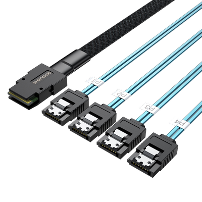 胜为mini SAS36P正接线 SFF8087转4SATA阵列Raid内置数据线6Gbps