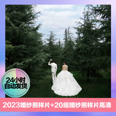 20组婚纱照样片2023拍摄花絮制作小视频调色psd精修录制韩式简约