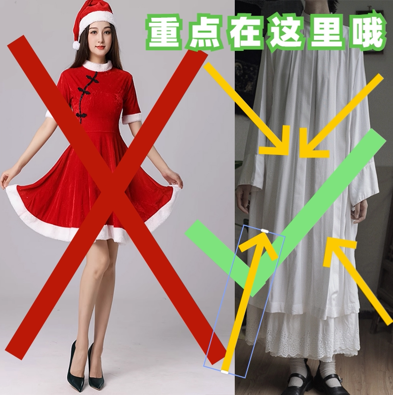 圣诞节服装白袍演出服成人披肩披风圣诞服圣诞老人cos服图片