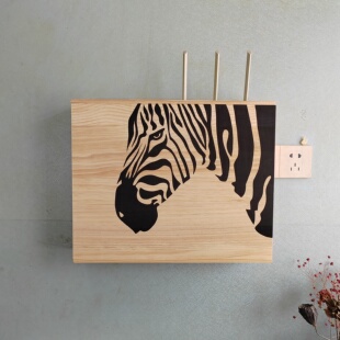 多媒体信息箱路由器光猫收纳盒实木架子光纤插座集线遮挡弱电表箱