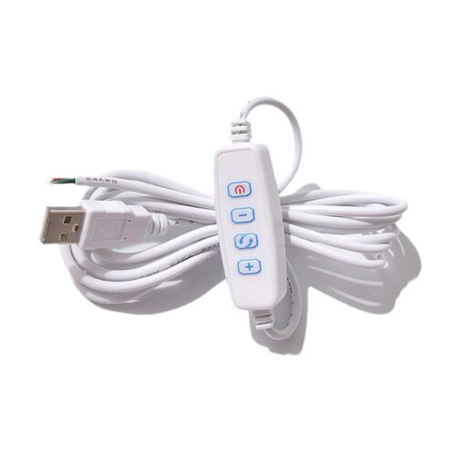 调光调色1A四键三芯USB开关线2A双色单色3V5V三色补光灯LED控制器