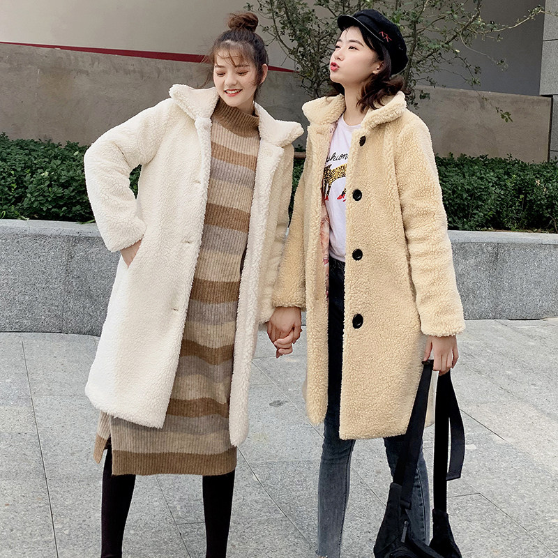 Winter clothes new pattern Sheep velvet overcoat Korean Edition High collar grain wool Fur imitation Mid length version Easy thickening coatin the Women's clothing/Boutique , Fur  category - from Buy2taobao.com to provide professional Taobao agent buy service