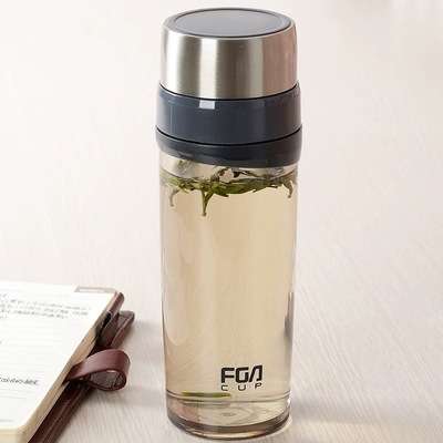 正品富光琥珀泡杯水杯泡茶师带茶隔塑料无异味防漏运动FS6026-350