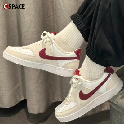 Cspace Nike Court Vision 1 米白红 休闲耐磨板鞋 FQ7628-100