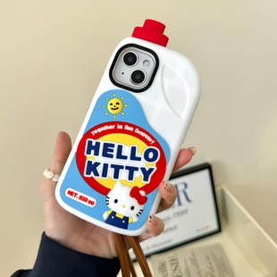 搞怪可爱洗衣液凯蒂猫iPhone16苹果15适用13/14pro max手机壳套11