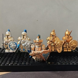 中国积木魔兽世界联盟暴风城近卫兵铁甲兵人仔第三方拼装益智玩具