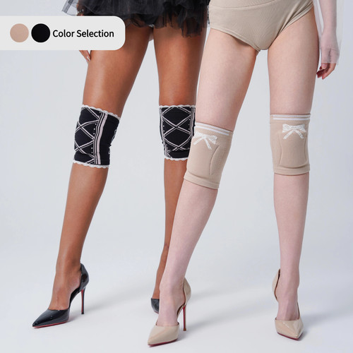 【上新】IAMYOYO少女蕾丝舞蹈护膝蝴蝶结烫钻专业运动高跟鞋heels