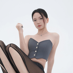 吊带抹胸两穿 M领西装 office办公室海妖heels辣妹 siren IAMYOYO