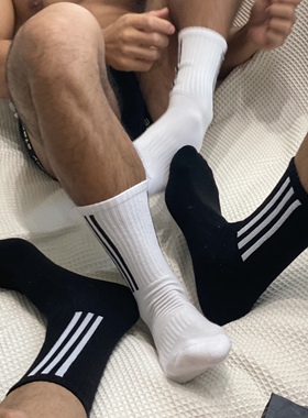 tx studio男士夏季长筒袜青少年运动篮球袜美式中筒潮流白袜男生